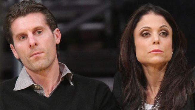 Bethenny Frankel and ex-husband Jason Hoppy at a basketball game in NYC.