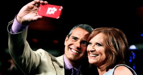 Caroline Manzo and Andy Cohen