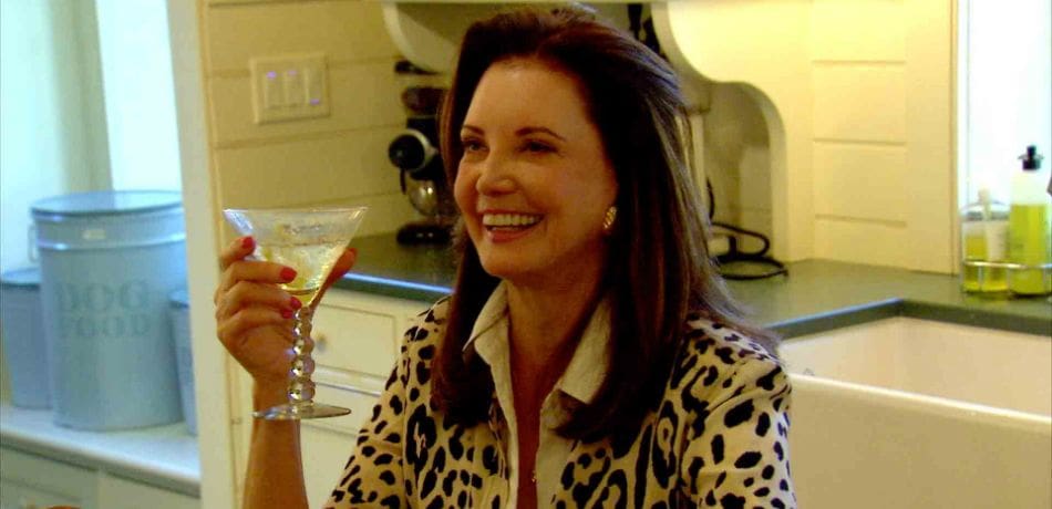 Southern Charm favorite Patricia Altschul drinking her signature martini