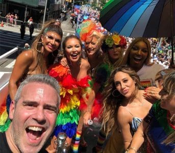 Andy And The Real Housewives at NYC Pride Parade.