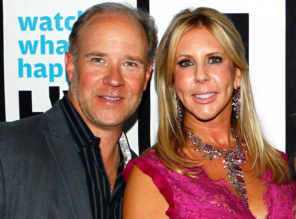 Vicki Gunvalson and Brooks Ayers pose for photo after appearing on WWHL