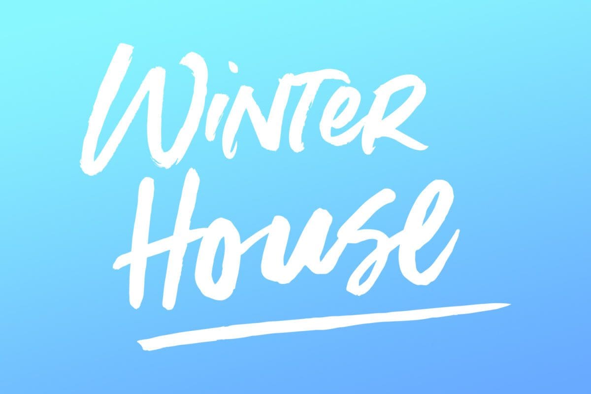 Winter House logo with mountains