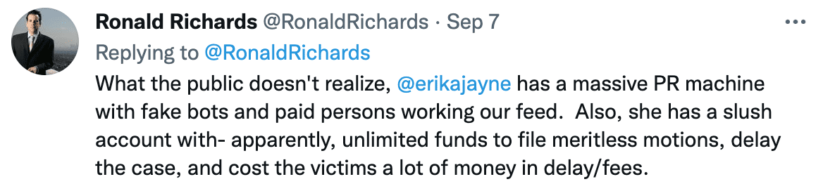 Richards’ Tweeted