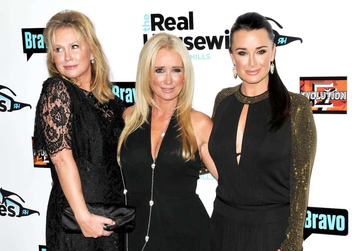 Kathy Hilton with sisters Kim Richards and Kyle Richards at RHOBH premiere