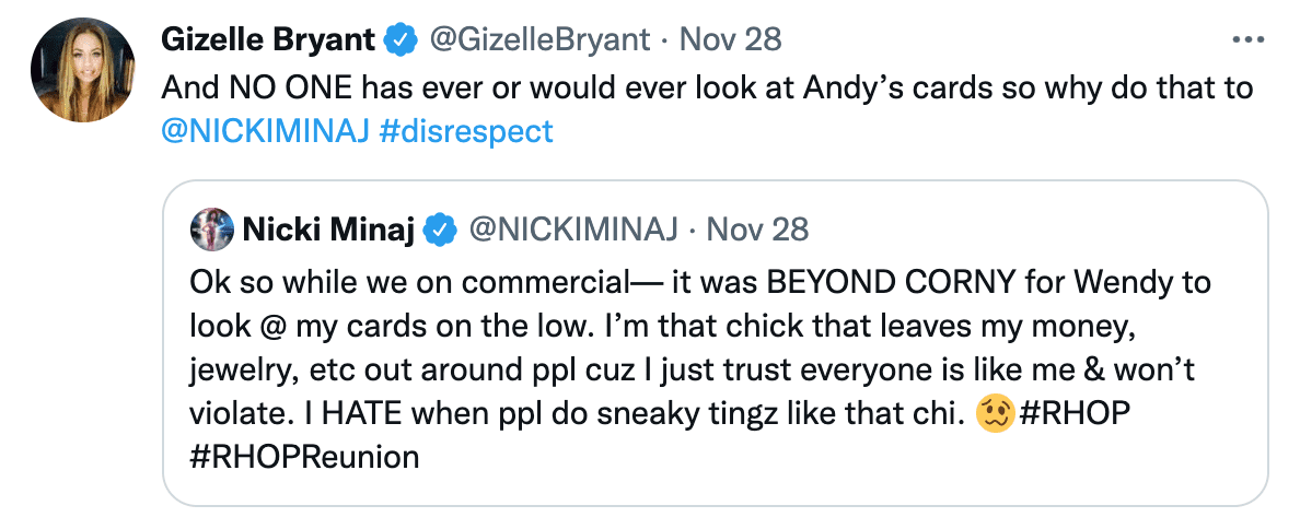 Gizell Bryant Twitter Post