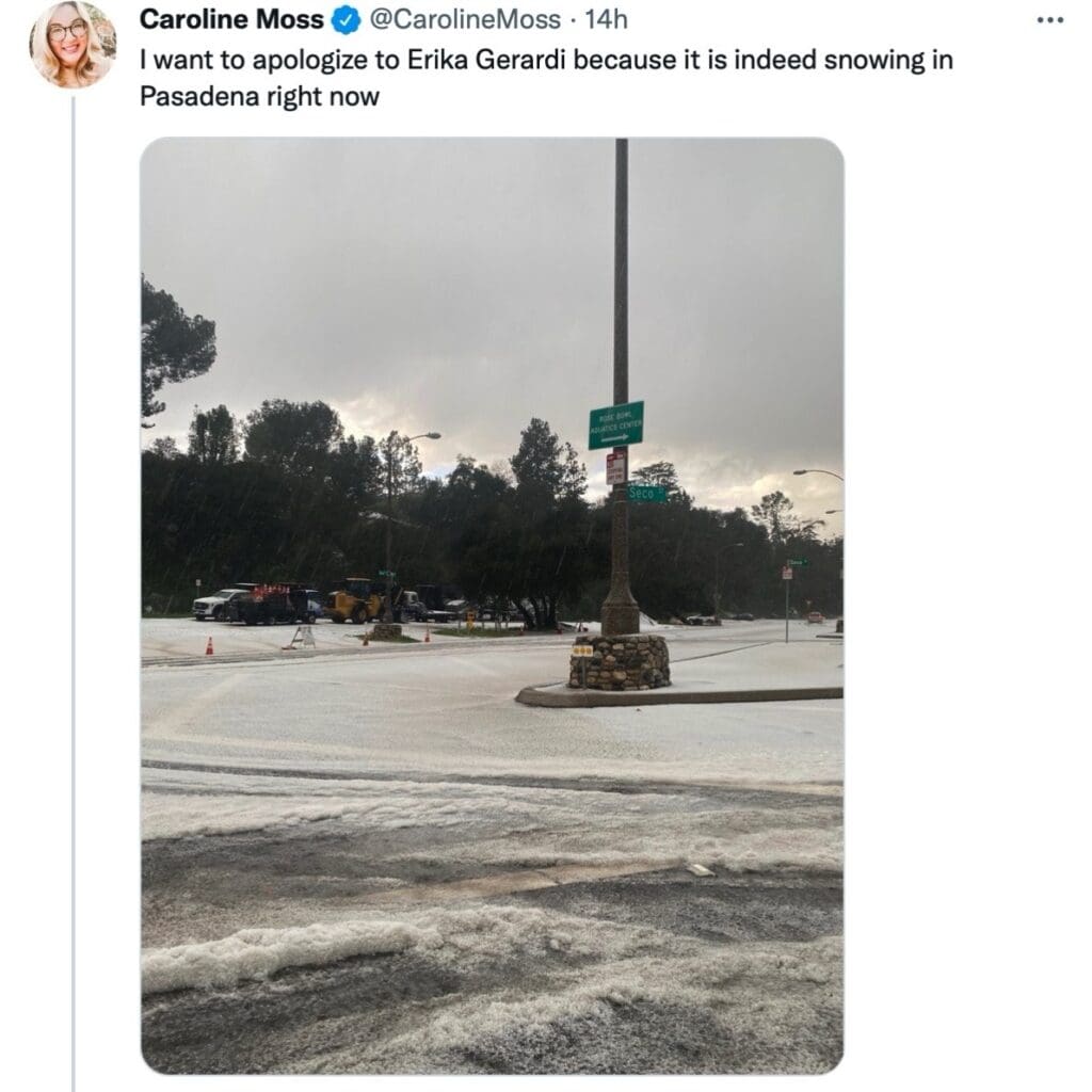 Justice For Erika Jayne? It Snows In Pasadena Nearly A Year After Erika Claims Her Son Into a