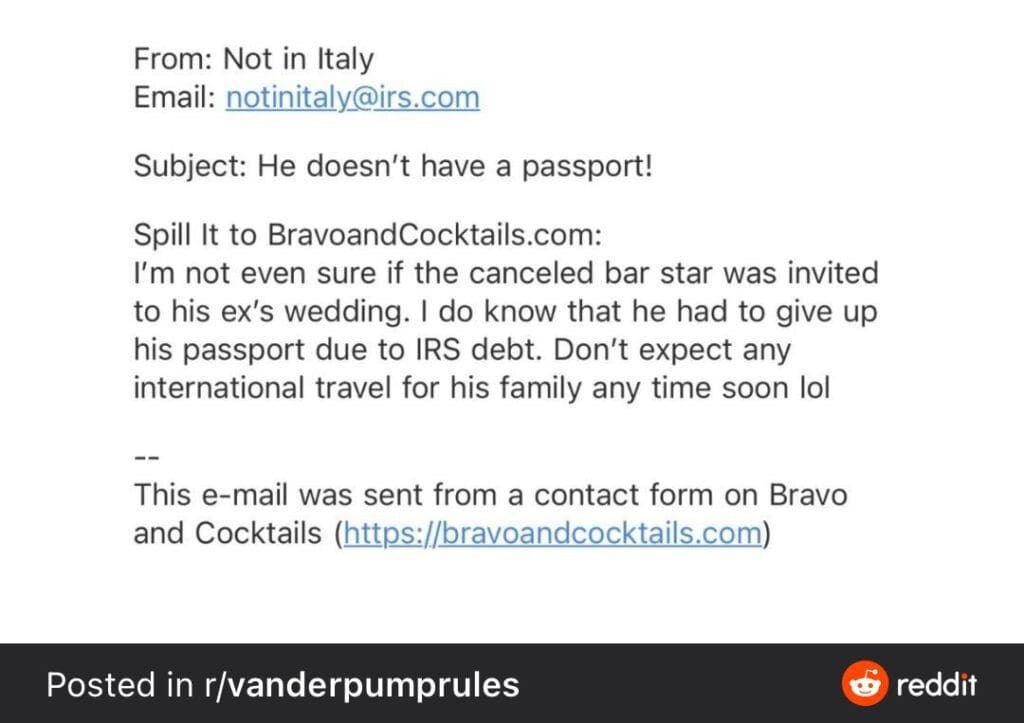 Bravo And Cocktails Reported