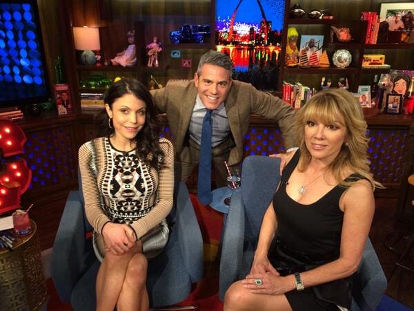 Bethenny Frankel, Ramona Singer and Andy Cohen on WWHL 