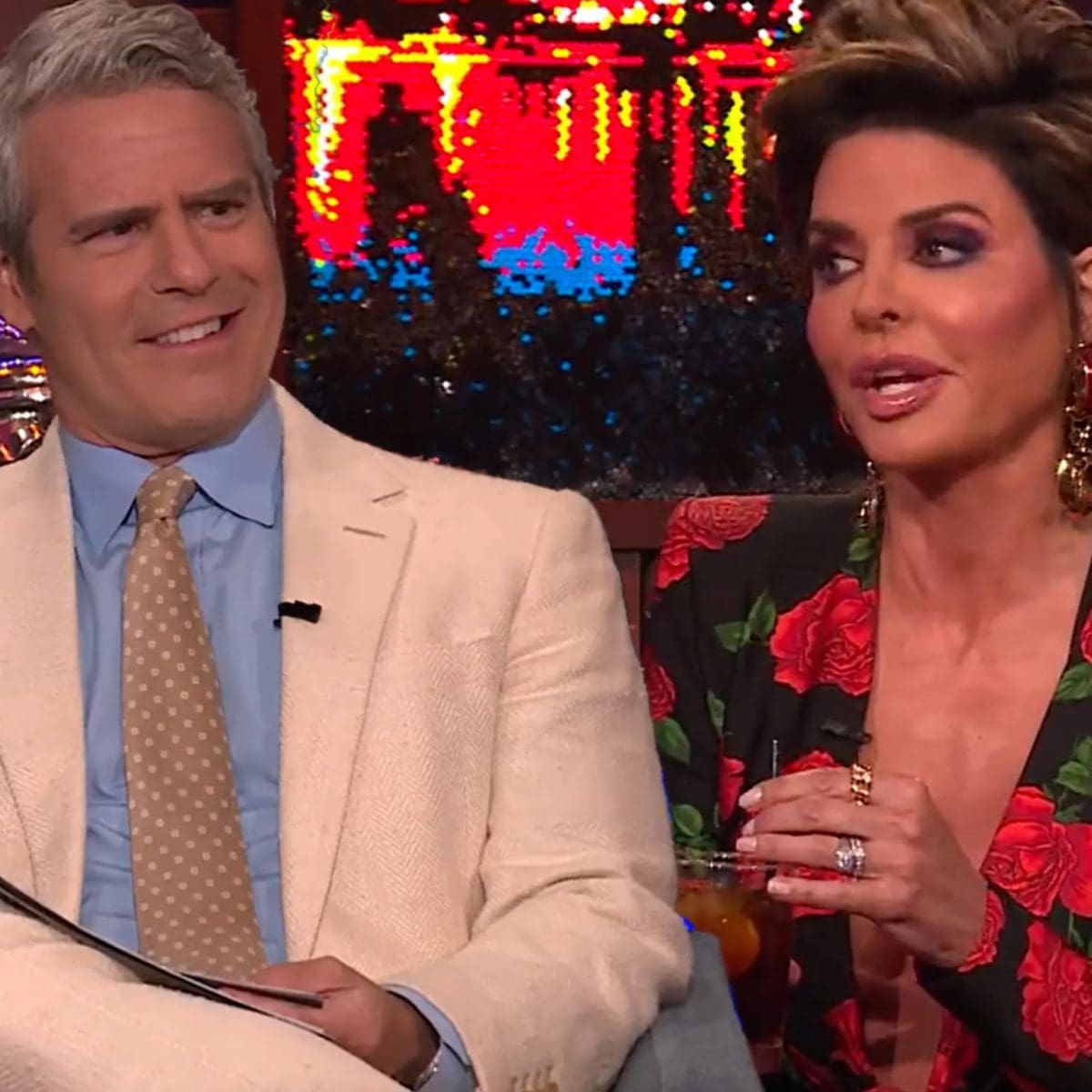 Lisa Rinna and Andy Cohen engage in conversation on WWHL