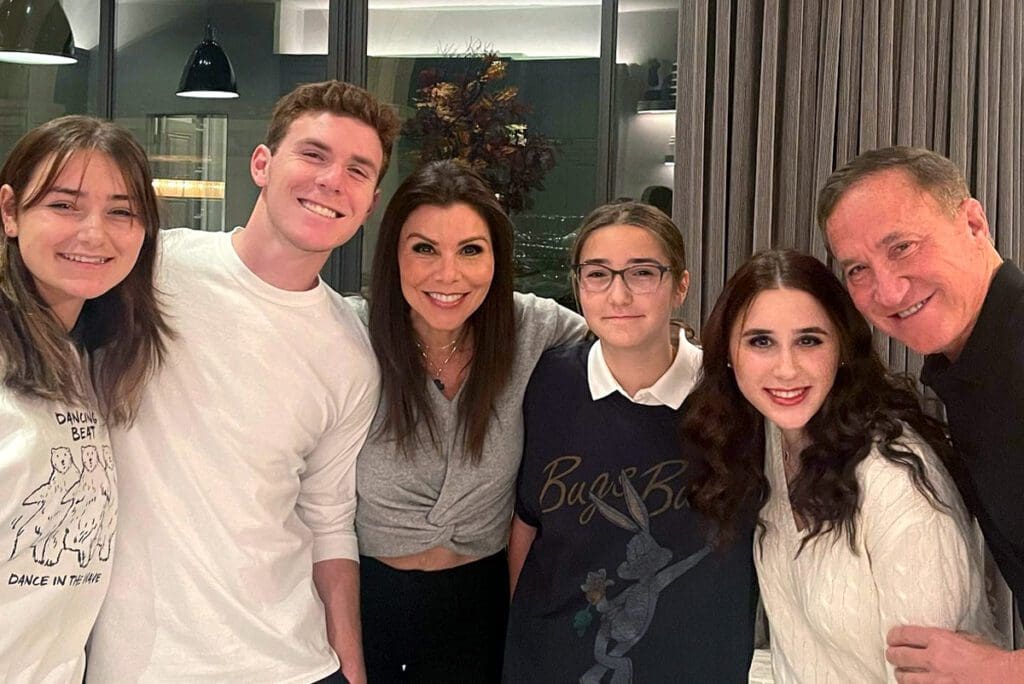 Heather and Terry Dubrow pose with their kids for family photo