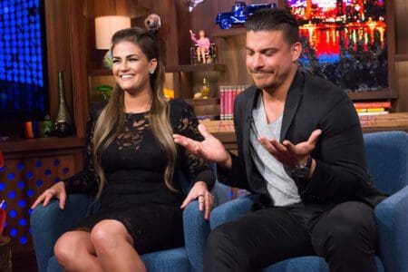Vanderpump Rules stars Brittany Cartwright and Jax Taylor appear on WWHL