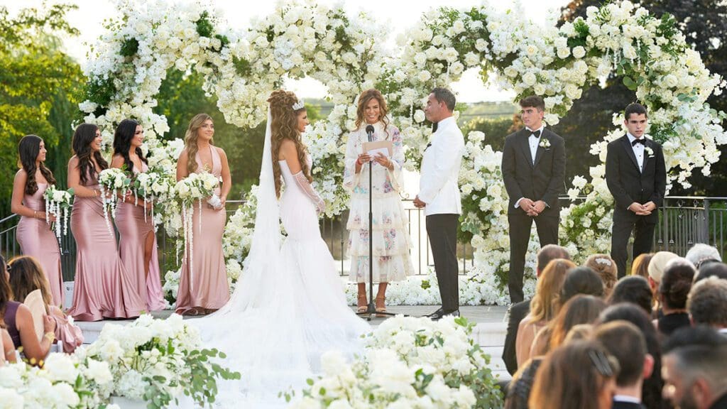 Teresa Giudice and Louie Ruelas exchange vows surrounded by their wedding party