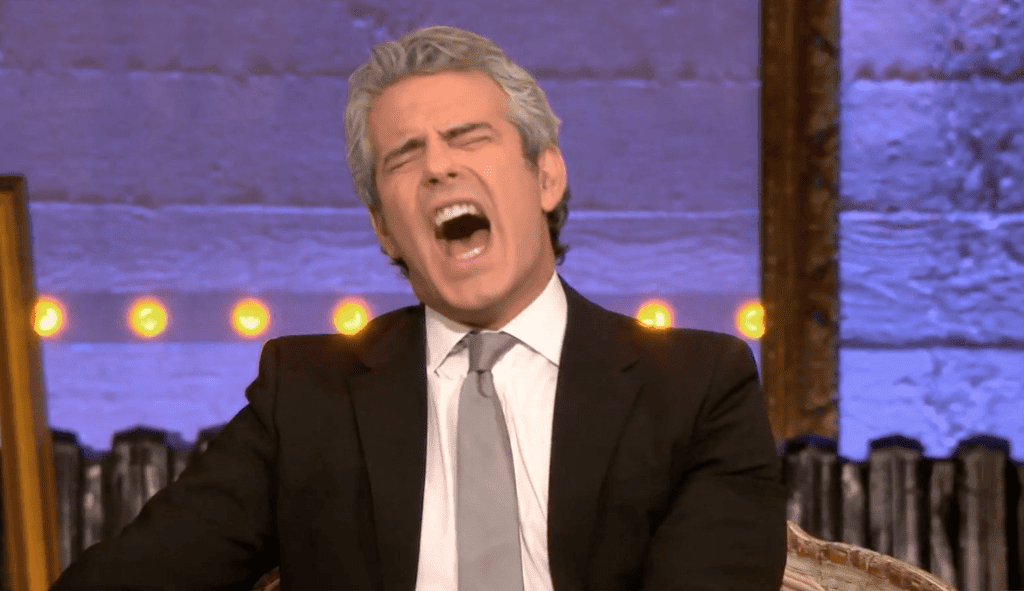 Andy Cohen freaks out and screams at Bravo fans.