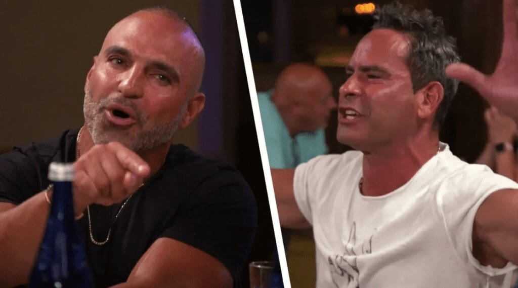 Joe Gorga and Louie Ruelas scream at each other during fight on RHONJ