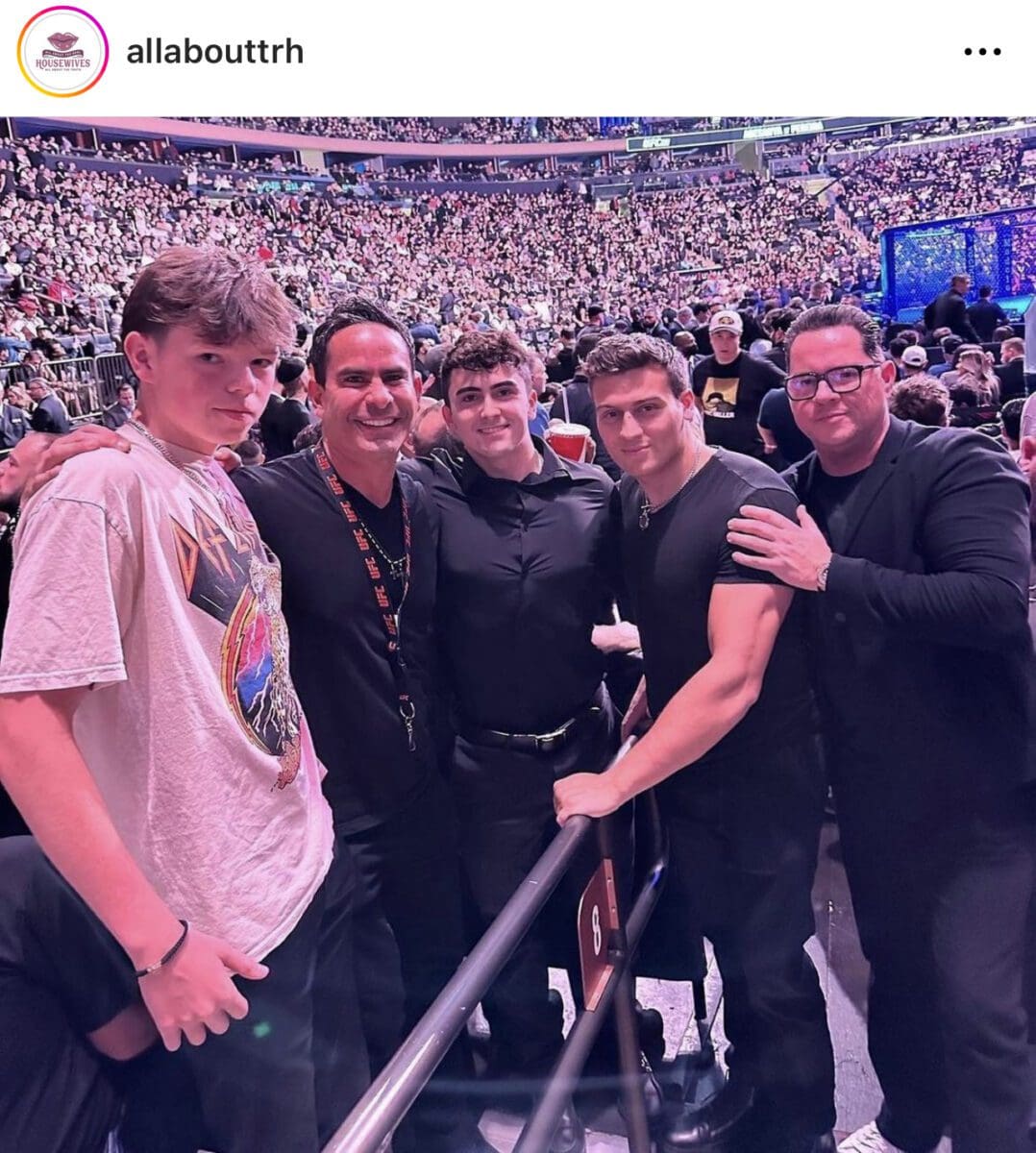 Louie Ruelas and his son, Louie Jr, attend concert with Frankie Catania and Paulie Connell.