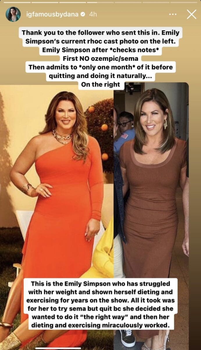 RHOC's Emily Simpson before and after weight loss photos