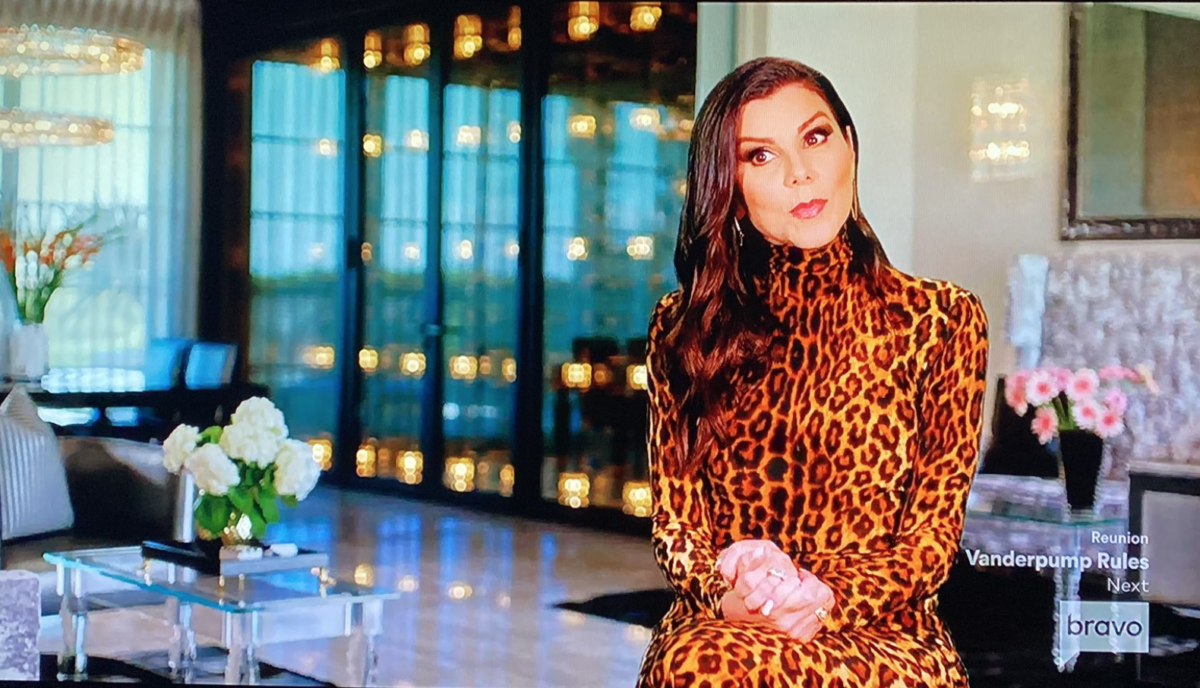 Heather Dubrow wears leopard dress for RHOC season 17 confessional