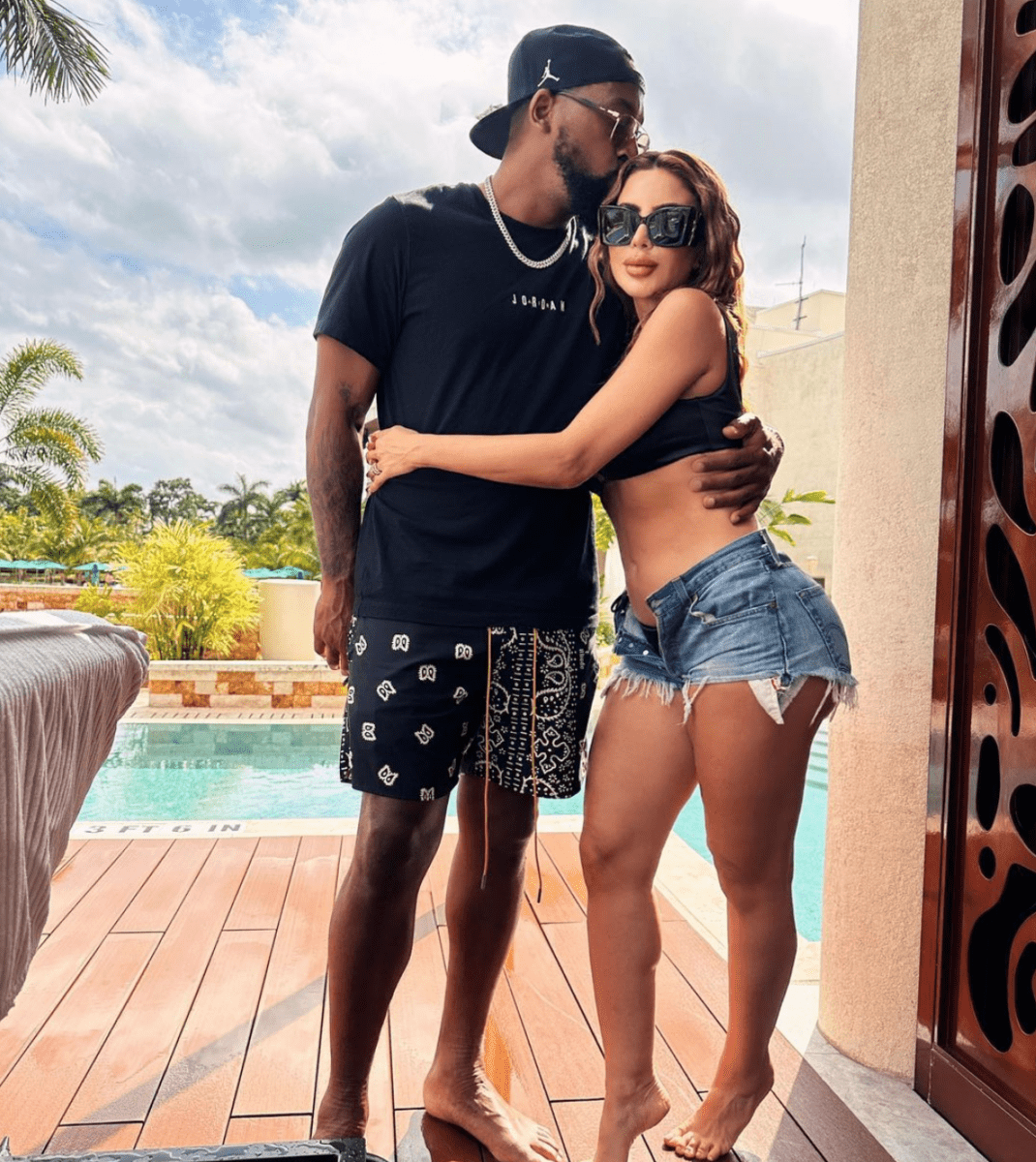 Larsa Pippen and Marcus Jordan cuddle up to each other on vacation 
