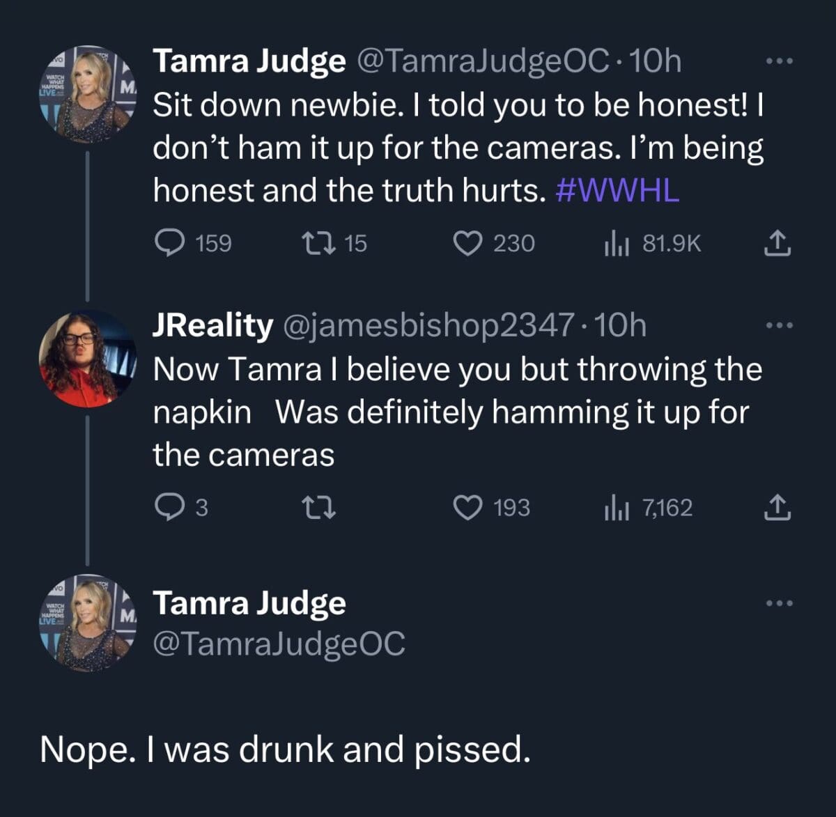 Tamra Judge fires back at Jennifer Pedrant saying she's "drastically different" on camera