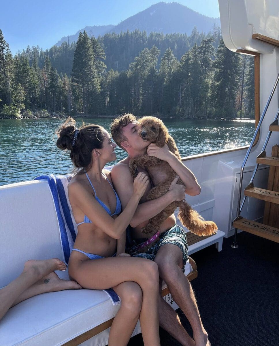 James Kennedy and Ally Lewber with Graham in Lake Tahoe