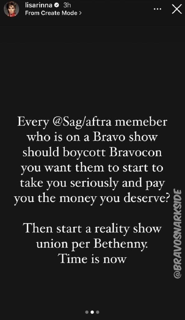 RHOBH alum Lisa Rinna encourages Bravo stars to boycott BravoCon