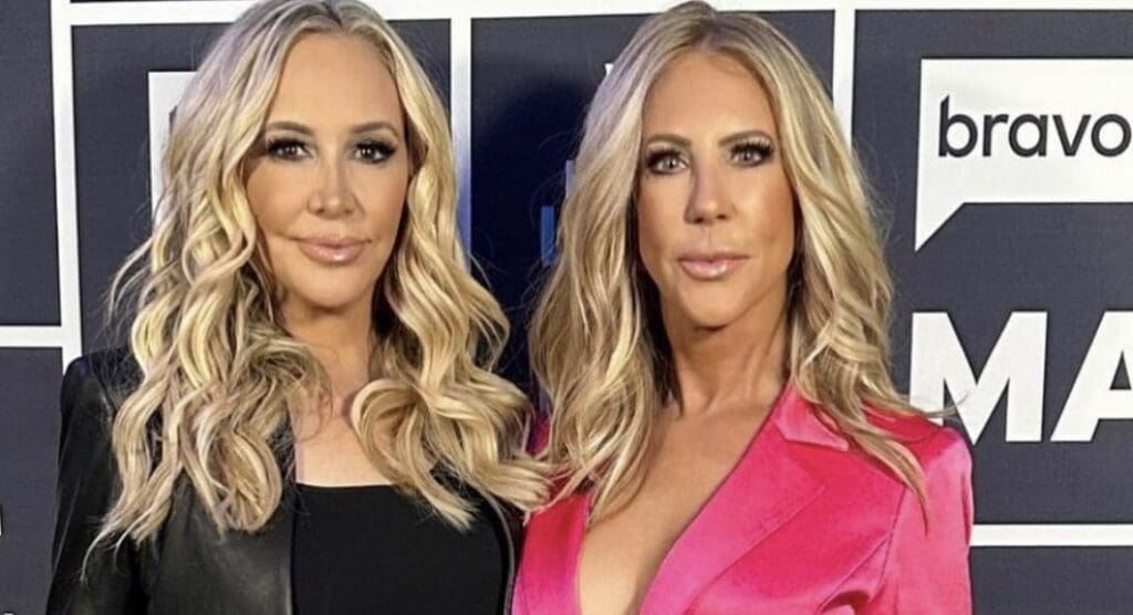 Shannon Beador and Vicki Gunvalson pose for photo together after appearing on WWHL