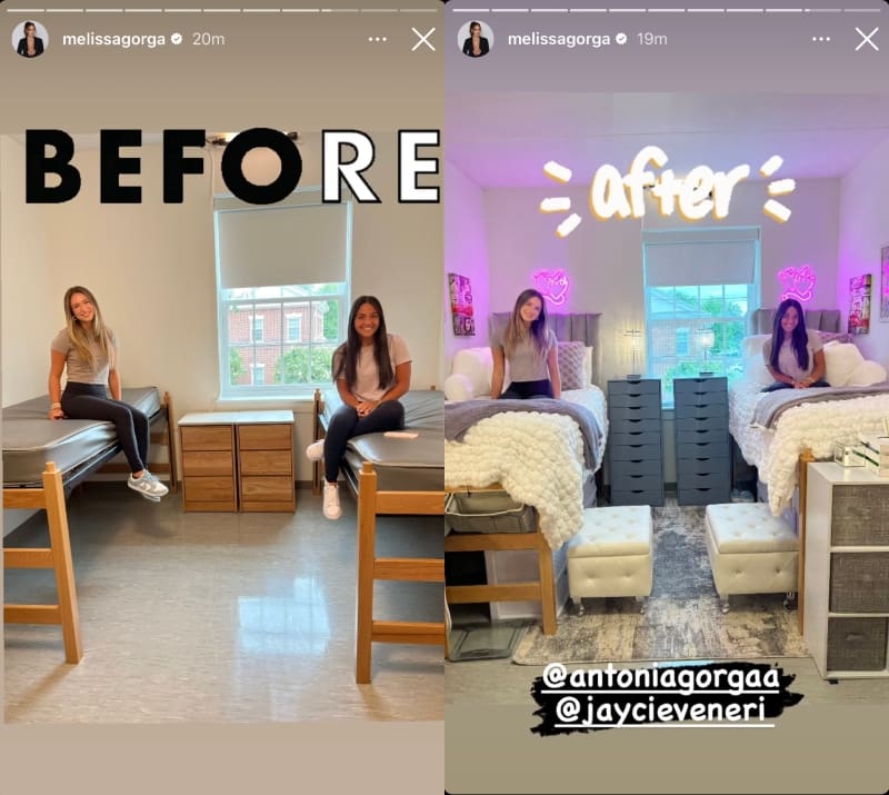 RHONJ star Melissa Gorga shows off her daughter Antonia Gorga's dorm room makeover