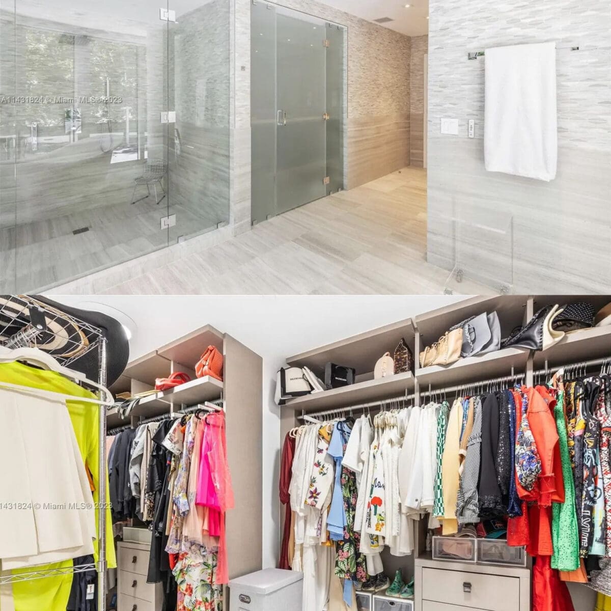 There is also no shortage of walk-in closet space in Lisa Hochstein's new home.