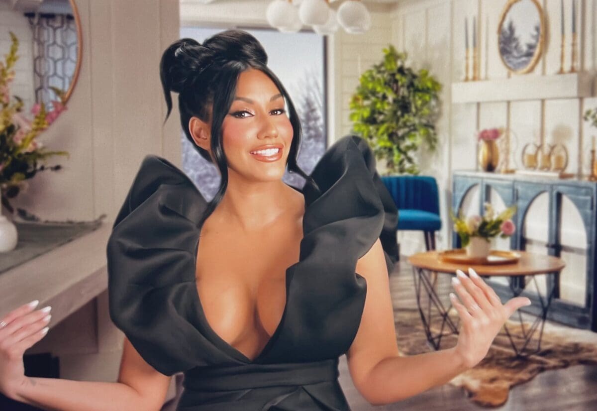 RHOSLC newbie Monica Garcia wears puffy sleeved black dress in confessional interview
