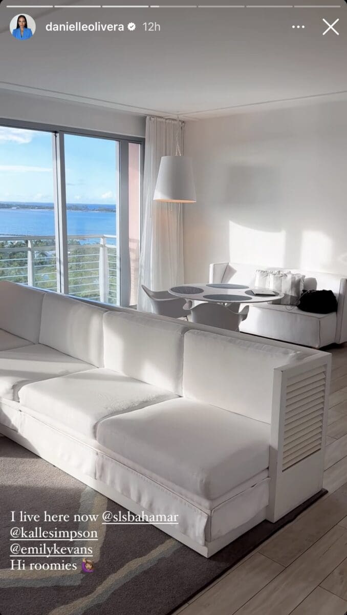 Danielle Olivera's hotel room at SLS Baha Mar
