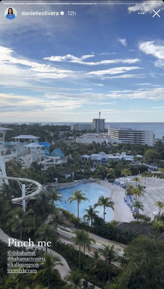View from Danielle's hotel room in the Bahamas