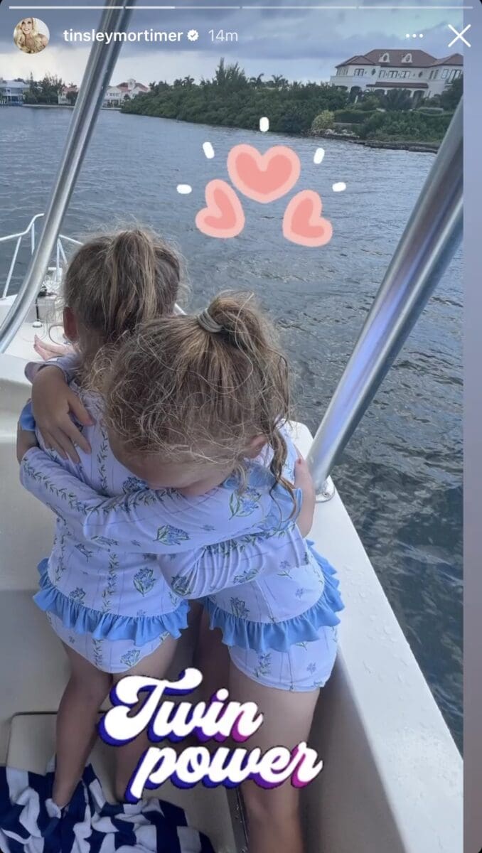 Tinsley Mortimer shares a sweet photos of her soon-to-be step-daughters.