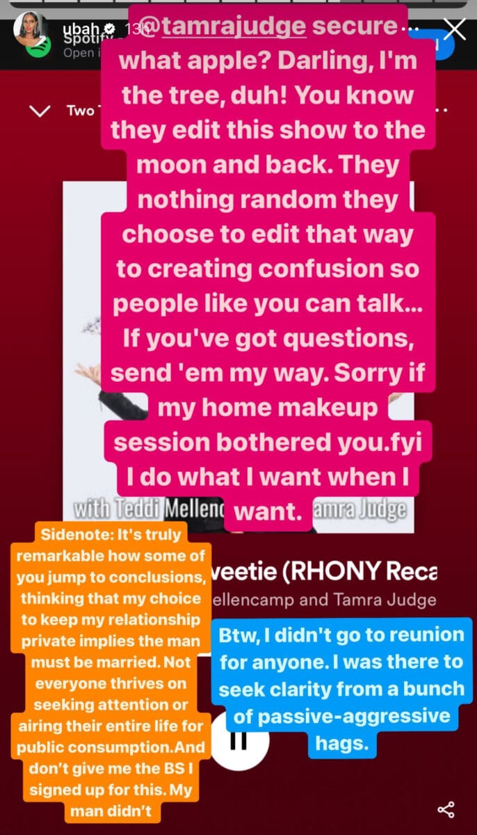 Ubah Hassan is calling out Tamra Judge and the “passive aggressive hags” from the RHONY cast
