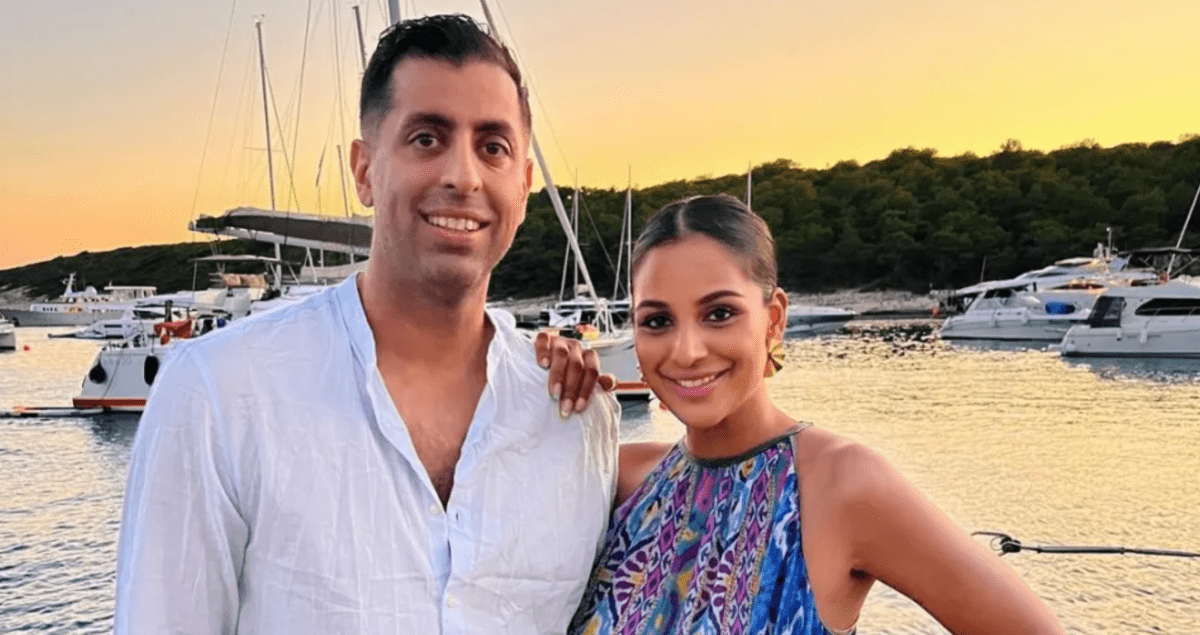 RHONY star Jessel Taank poses for photo with husband, Pavit, on vacation.