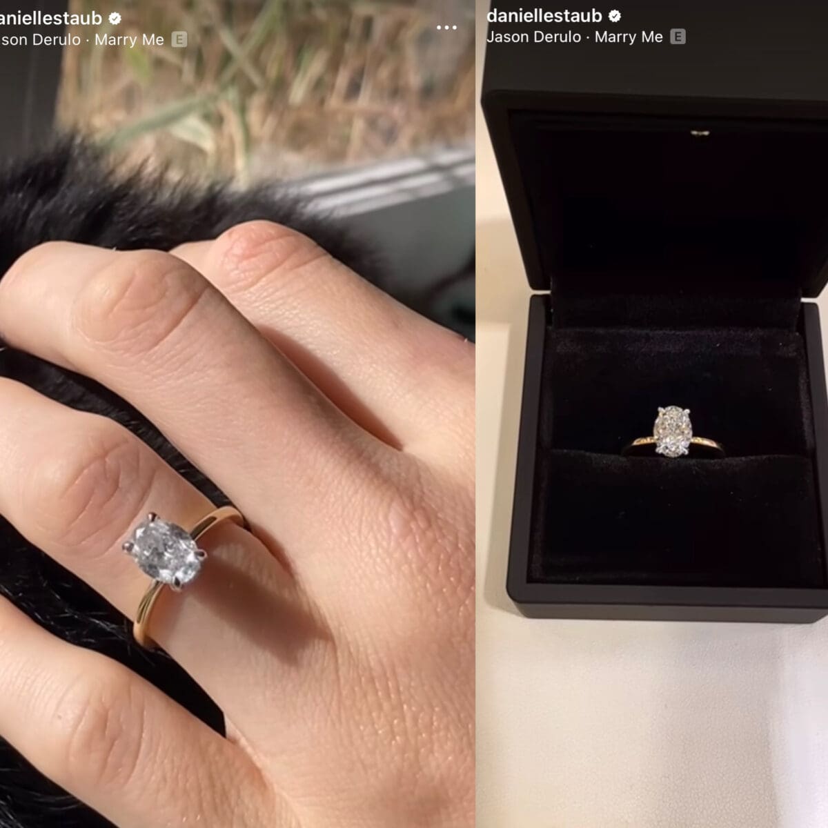 Christine Staub's engagement ring.