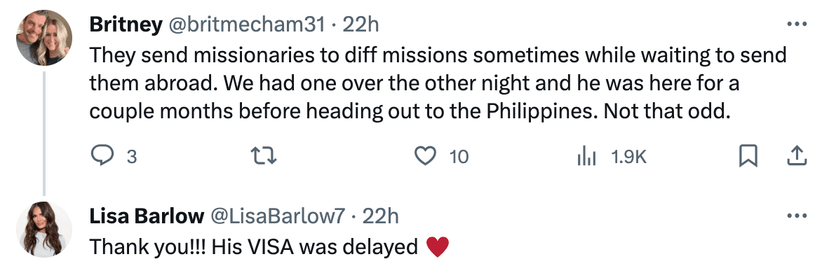 RHSOLC fans explain how Mormon missions work amid gossip about Jack Barlow.