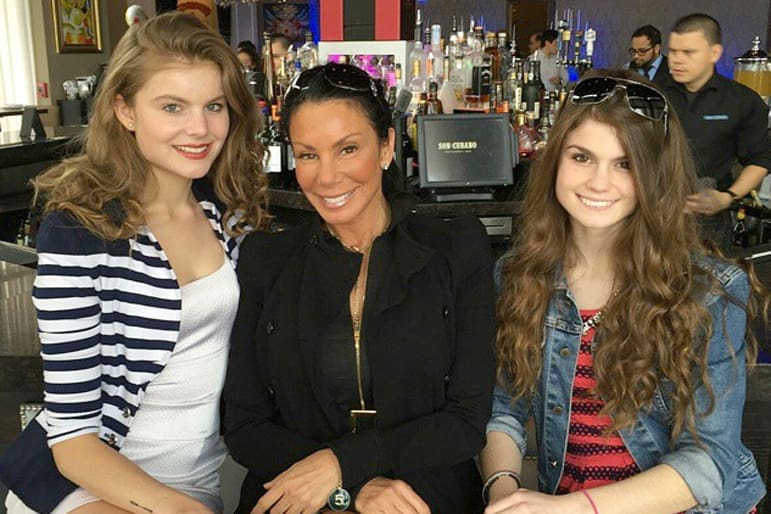 RHONJ alum Danielle Staub takes a photo with her daughters, Christine and Jillian.