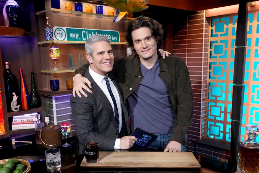 Andy Cohen and pal John Mayer on WWHL 
