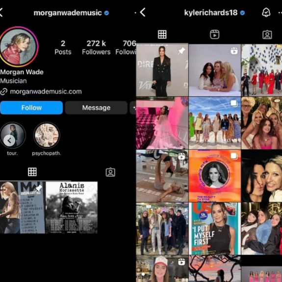 Kyle Richards and Morgan Wade remove photos of each other from their Instagram
