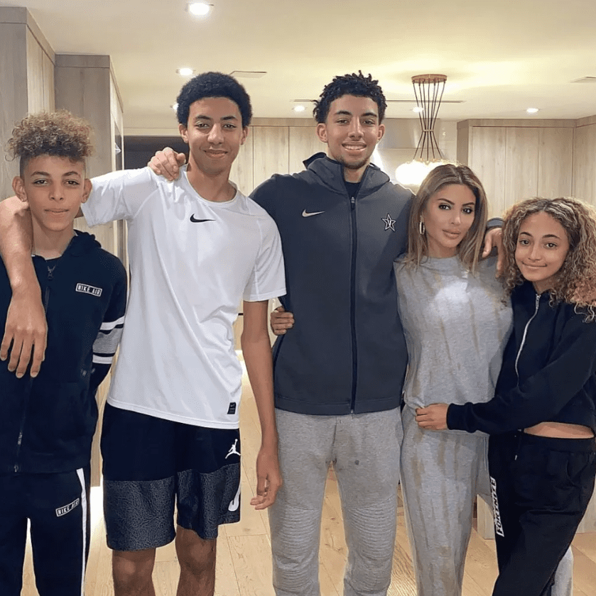 RHOM star Larsa Pippen with her kids.