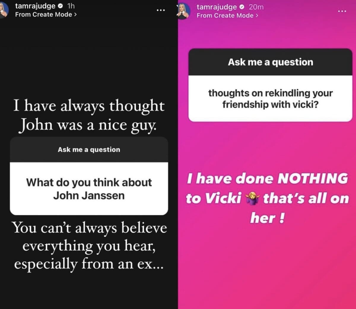 Tamra defends John Janssen and discusses friendship fallout with Vicki Gunvalson