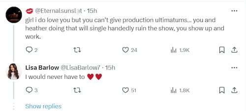 Lisa Barlow denies giving production an ultimatum over Monica Garcia filming for season 5 of RHOSLC